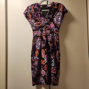 Gorman Monks Garden Floral Print Cap Sleeve Pencil Dress AUS 6 US small 2017